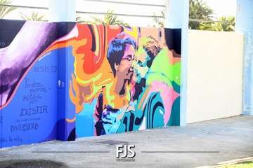 Mural contra la intolerancia en Telde/TA y Francisco Javier Santana.